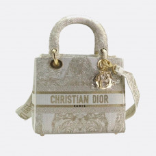 Сумка Dior Lady D-Lite Canvas Bag (Gold)